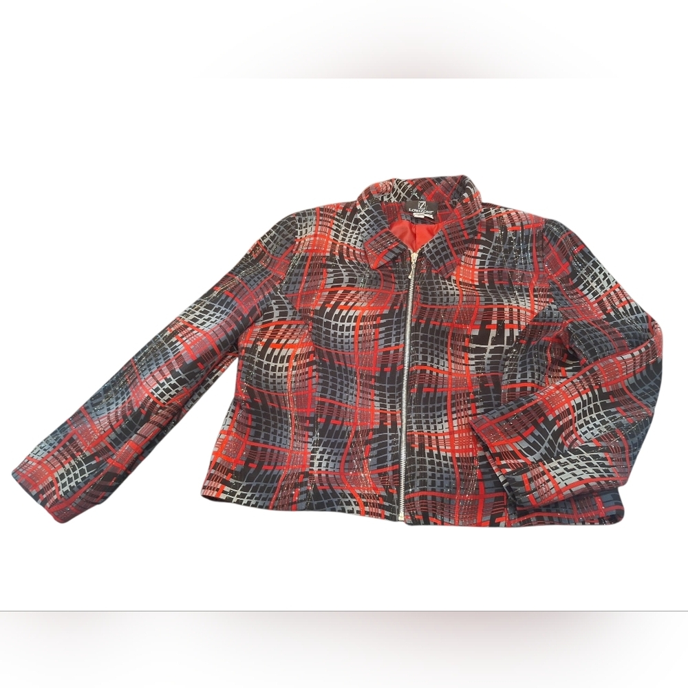 Vintage Y2K Red and Black Lorizoni Jacket Size L